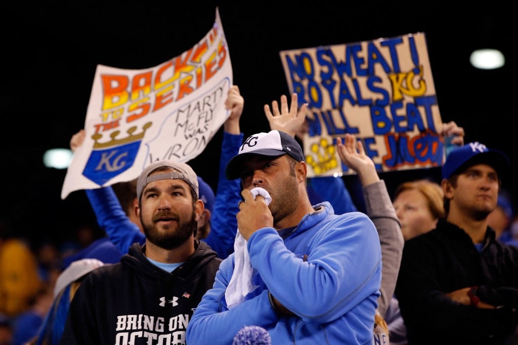 Kansas City Royals fans during World Series against the New York Mets