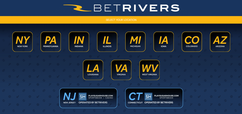 BetRivers Sportsbook official website screenshot