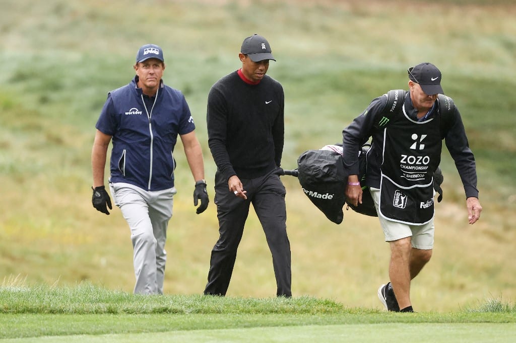 Tiger Woods Phil Mickelson golf players