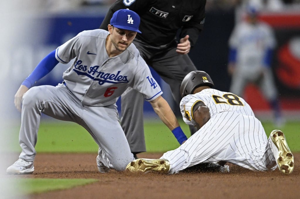 Jose Azocar San Diego Padres Trea Turner Los Angeles Dodgers