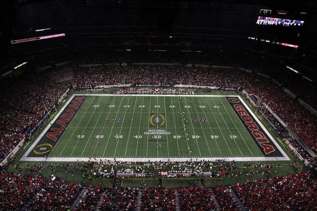 stadium general view ncaaf kickoff