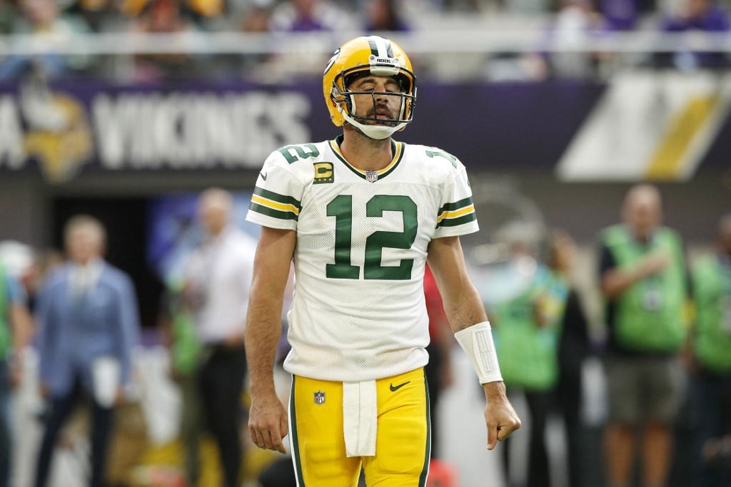 Aaron Rodgers Green Bay Packers Minnesota Vikings