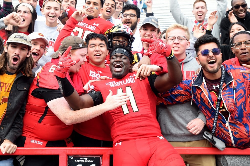 ruben hyppolite maryland terrapins celebrates