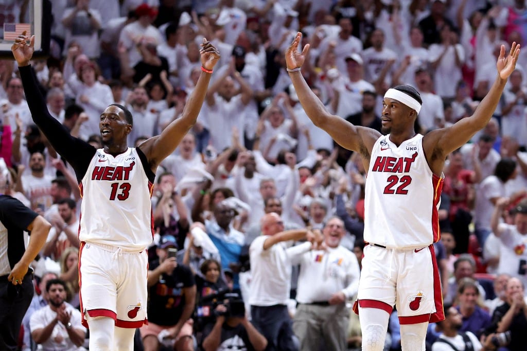 Jimmy Butler Bam Adebayo Miami Heat Boston Celtics