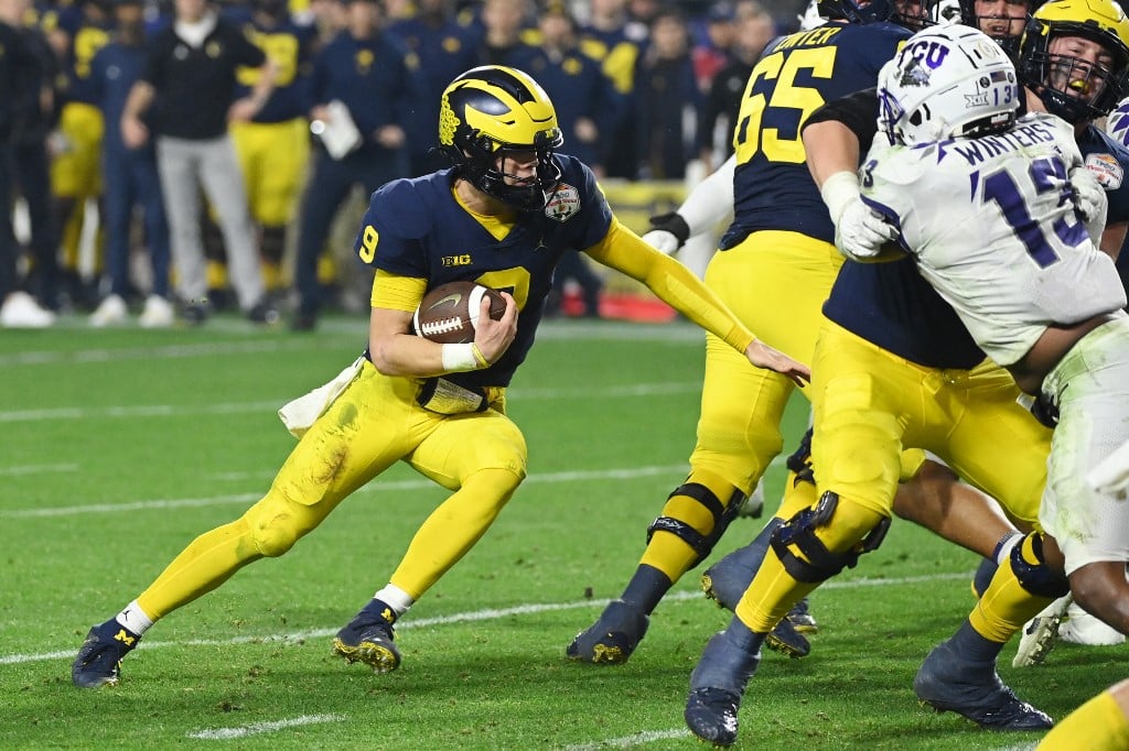 J.J. Mccarthy Michigan Wolverines TCU Horned Frogs