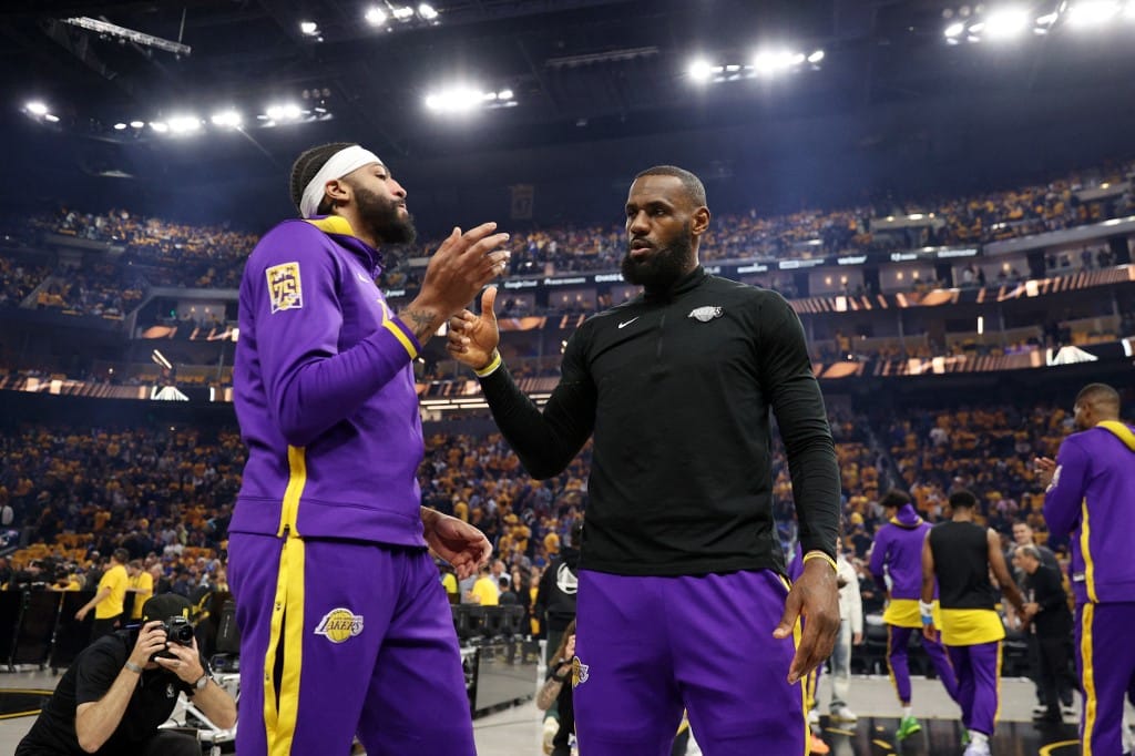 LeBron James Anthony Davis Los Angeles Lakers Golden State Warriors