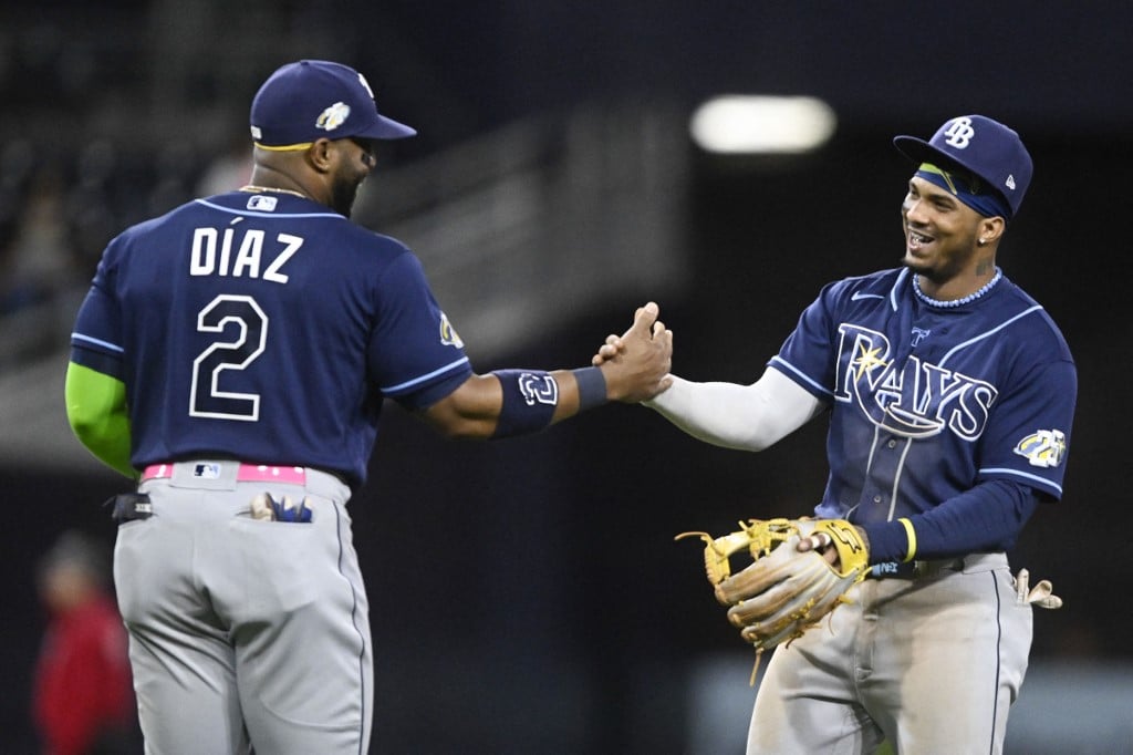 Yandy Diaz Wander Franco Tampa Bay Rays Celebrate