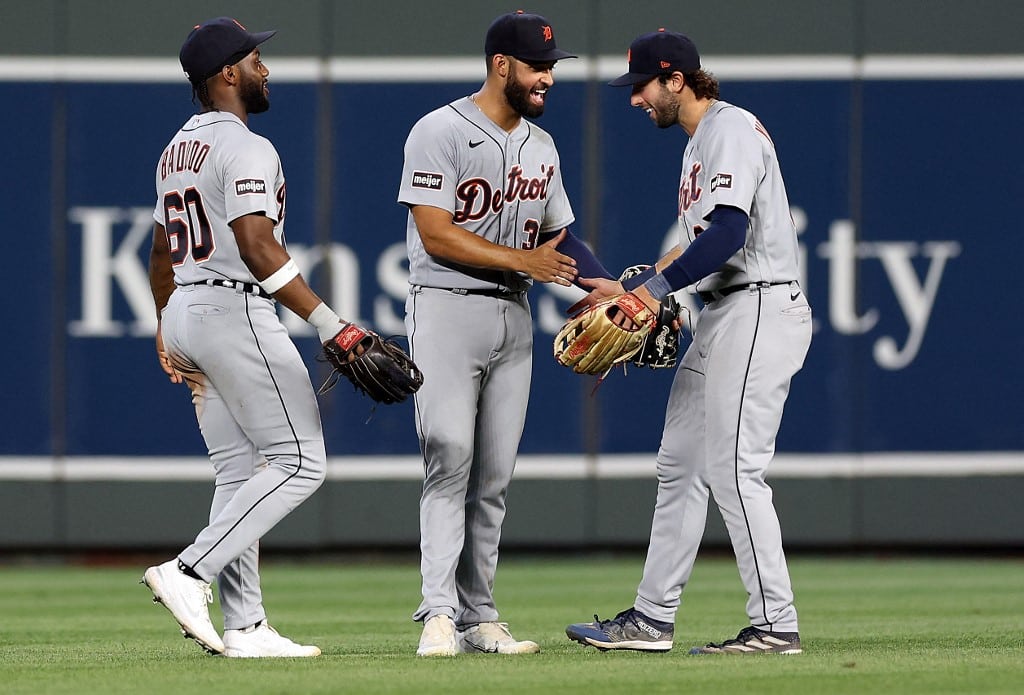 Detroit Tigers Celebrates vs Kansas City Royals
