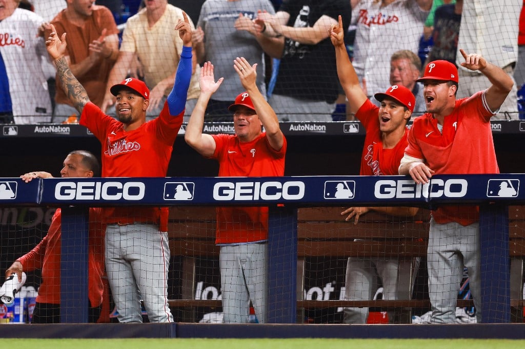 Philadelphia Phillies Celebrates Miami Marlins