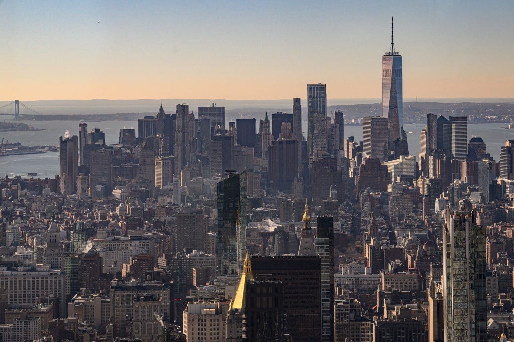 General View Manhattan Skyline New York City