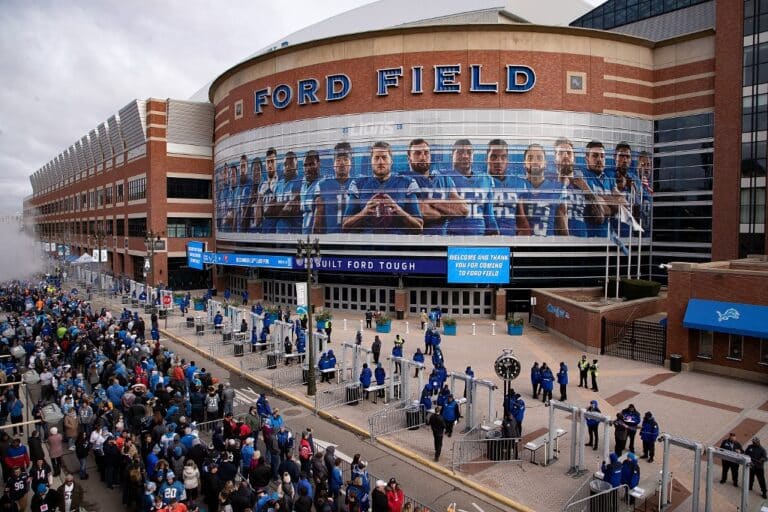 General View Ford Field Detroit Lions