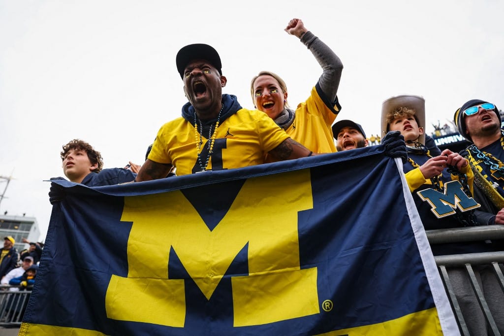 Michigan Wolverines fans celebrate