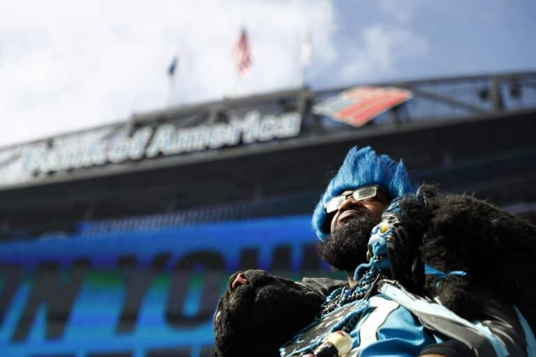 Carolina Panthers Fan Bank of America Stadium Charlotte North Carolina