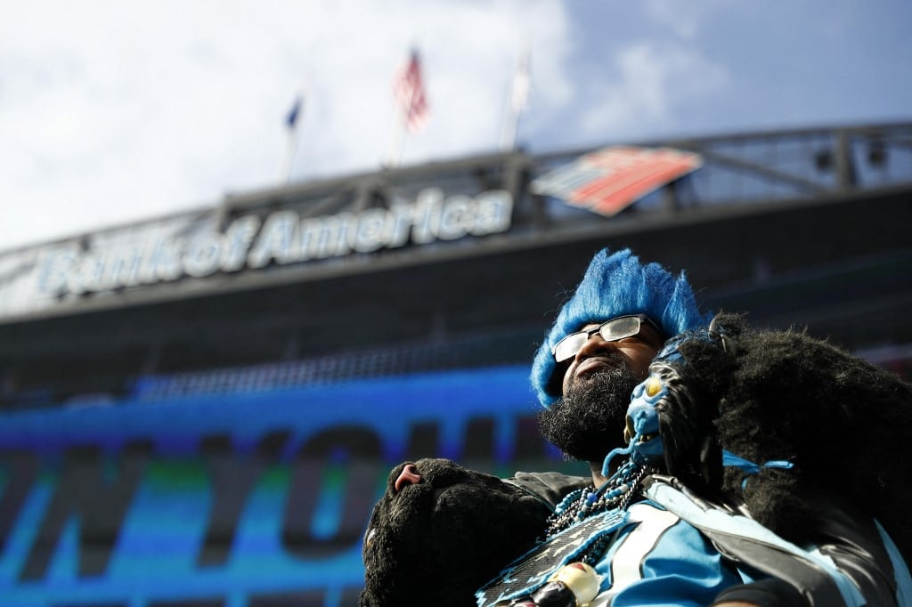 Carolina Panthers Fan Bank of America Stadium Charlotte North Carolina