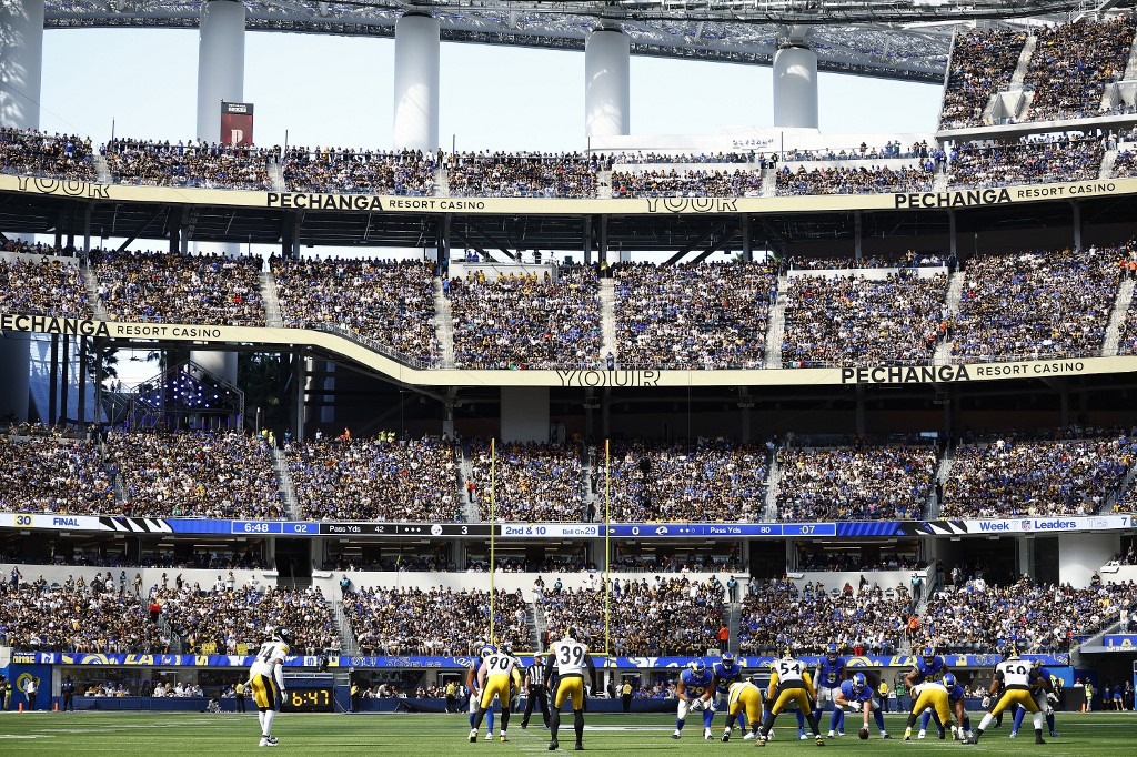 General View Pittsburgh Steelers Los Angeles Rams