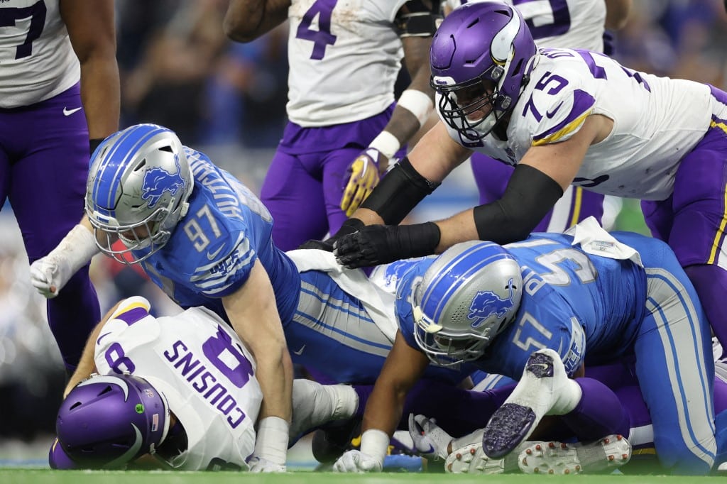 Aidan Hutchinson Detroit Lions Kirk Cousins Minnesota Vikings