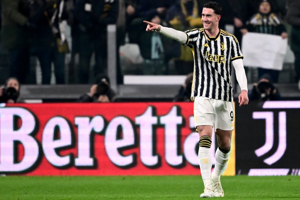 Dusan Vlahovic of Juventus vs Sassuolo