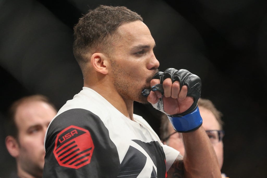 Eryk Anders Celebrates Win Over Rafael Natal 