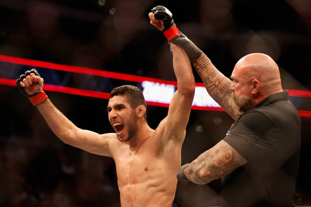 Fares Ziam Celebrates During UFC 263