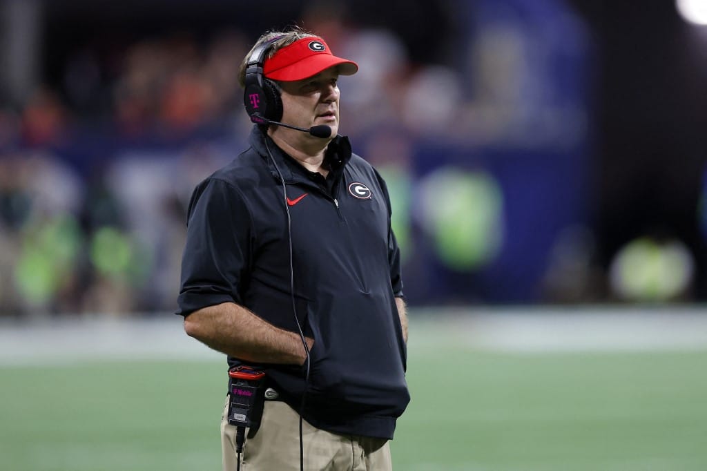 2025 NCAA Football Championship Odds Head coach Kirby Smart of the Georgia Bulldogs