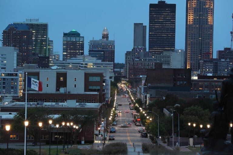 Iowa's capital city skyline