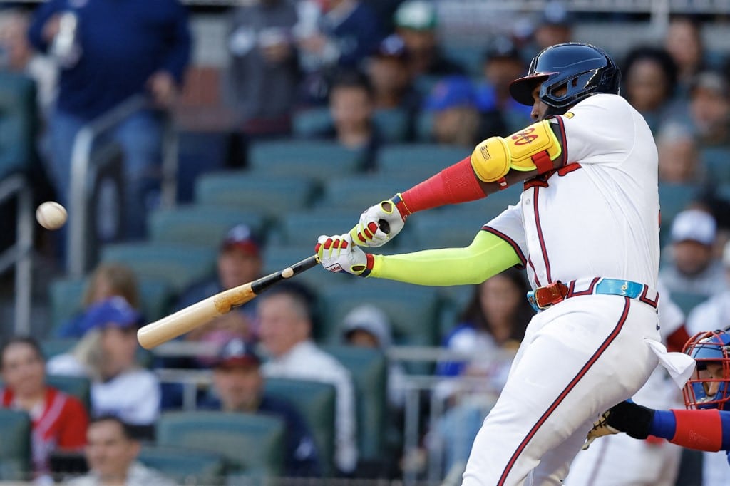 Miami Marlins Atlanta Braves compuyter pick april 22 Marcell Ozuna