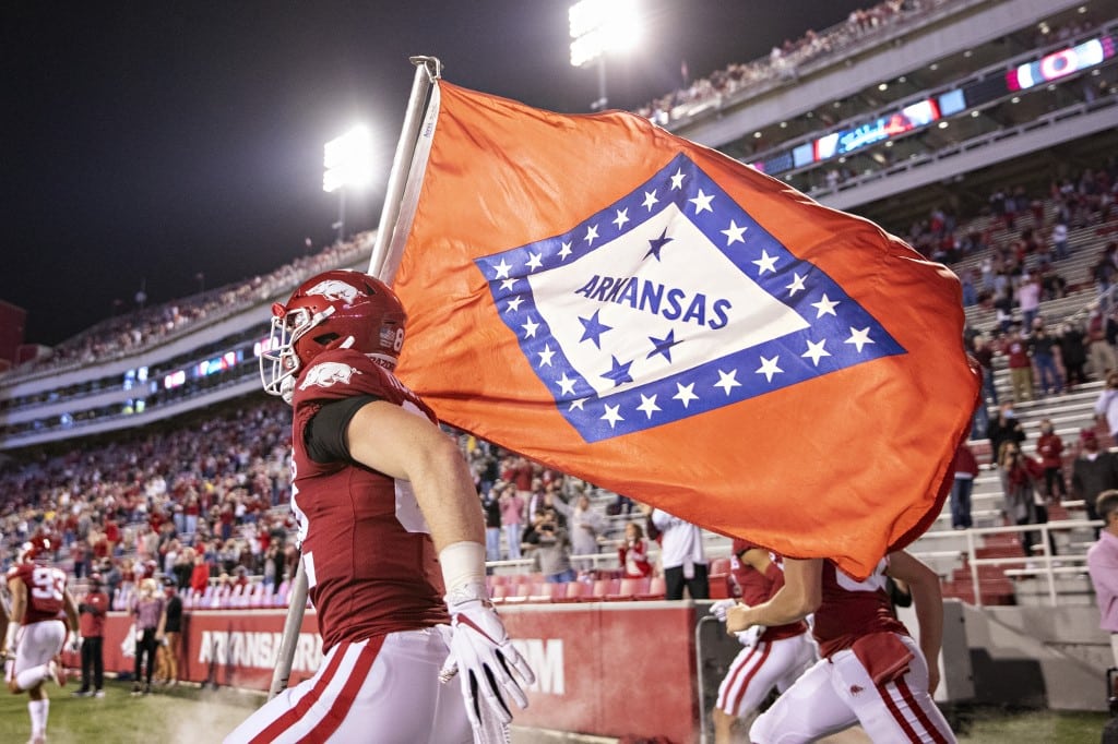 Arkansas State flag Razorbacks Fayetteville