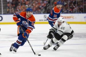 Connor McDavid Edmonton Oilers First Round of the 2024 Stanley Cup Playoffs Canada