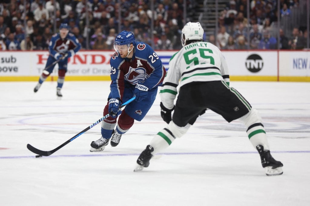 Nathan MacKinnon Colorado Avalanche Second Round of the 2024 Stanley Cup Playoffs Texas
