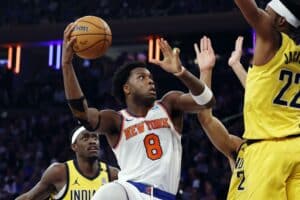 OG Anunoby New York Knicks v Indiana Pacers