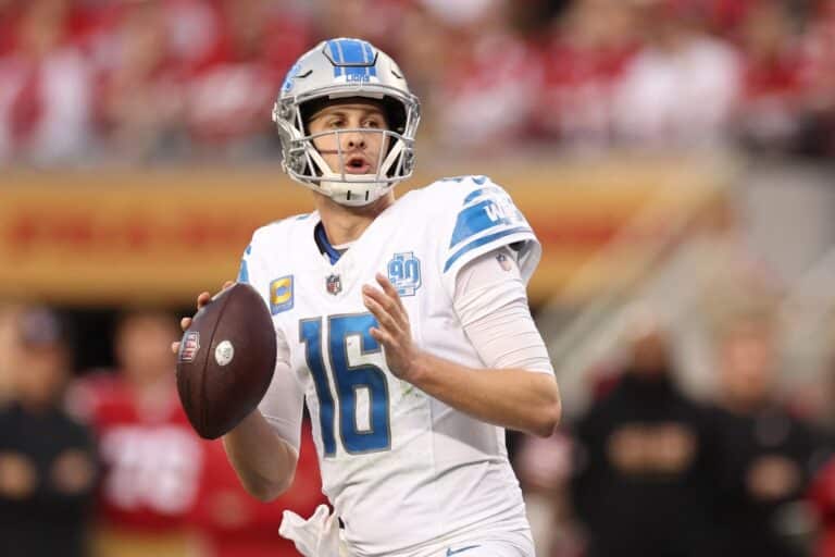 Jared Goff #16 of the Detroit Lions NFC Championship California