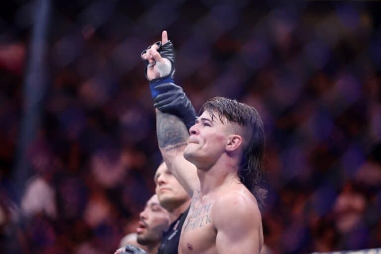 Diego Lopes of Brazil Celebrates UFC 303