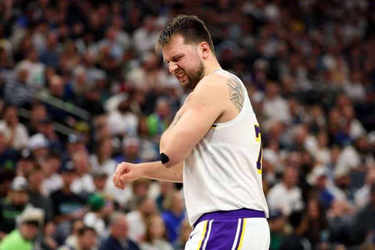 Luka Doncic Los Angeles Lakers Game Four First Round 2025 NBA Playoffs