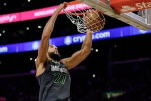 Rudy Gobert Minnesota Timberwolves v Los Angeles Lakers