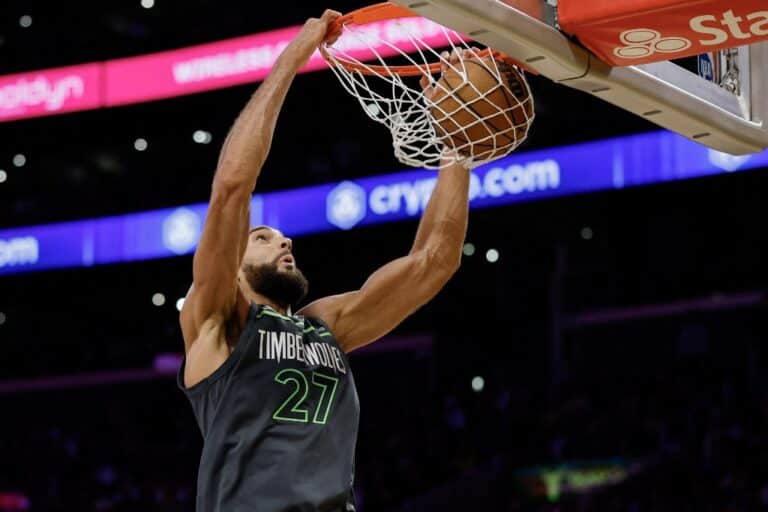 Rudy Gobert Minnesota Timberwolves v Los Angeles Lakers