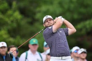 Tyrrell Hatton of England at Masters Tournament
