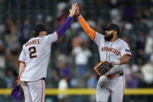 Willy Adames and Heliot Ramos San Francisco Giants
