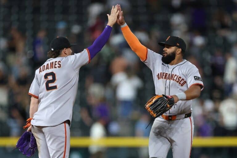 Willy Adames and Heliot Ramos San Francisco Giants