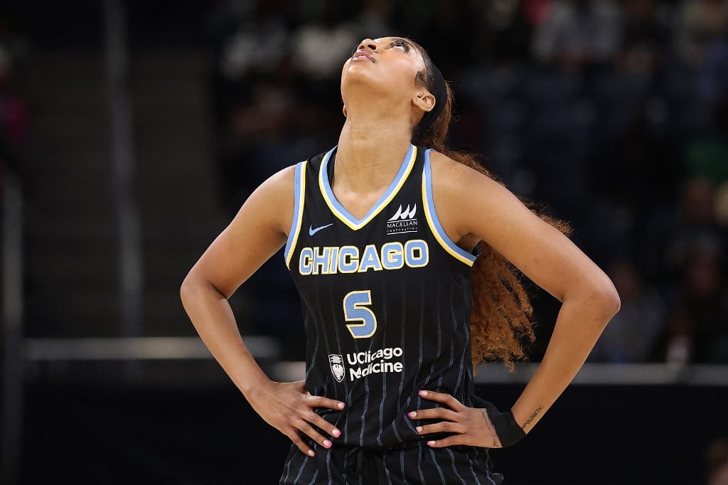 Angel Reese of Chicago Sky v New York Liberty