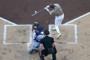 Jackson Merrill San Diego Padres v Texas Rangers