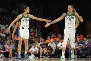 Skylar Diggins and Gabby Williams Seattle Storm