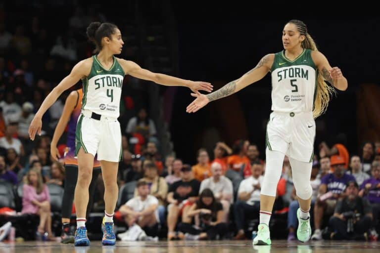 Skylar Diggins and Gabby Williams Seattle Storm
