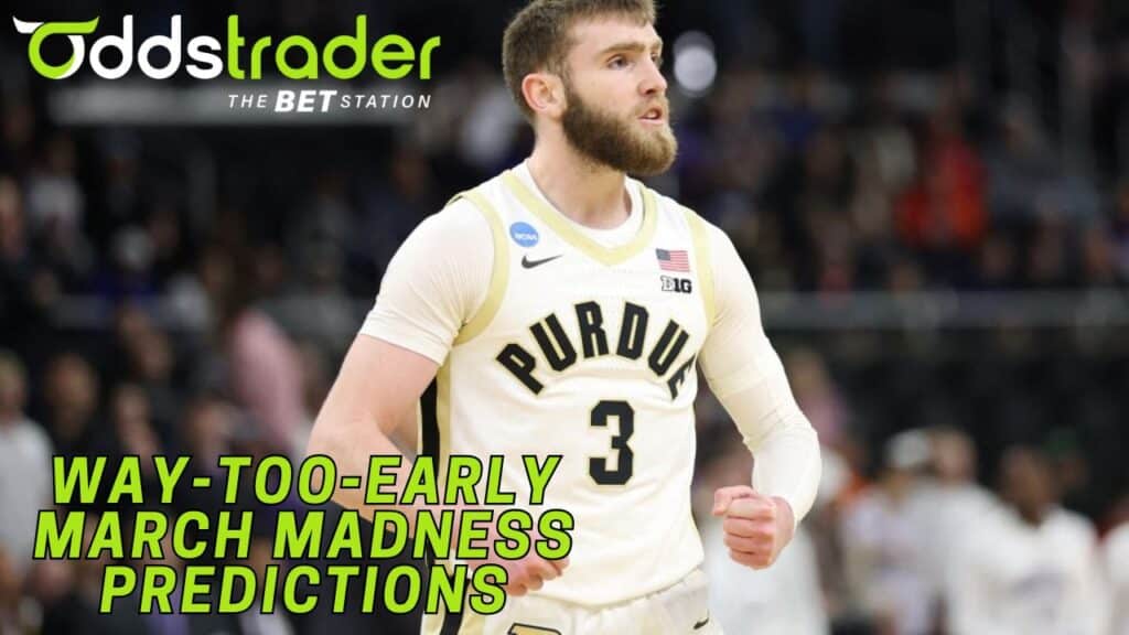 Graphic of Purdue guard Braden Smith flexing during a game.