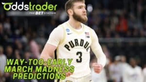 Graphic of Purdue guard Braden Smith flexing during a game.