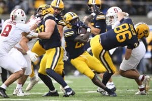 The California Golden Bears at play against the Stanford Cardinal at California Memorial Stadium. Take a look at our Saturday college football preview for the best predictions for this rematch.