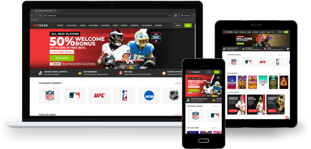 betonline_preview-full - Oddstrader preview of what betonline sportsbook looks like on all devices
