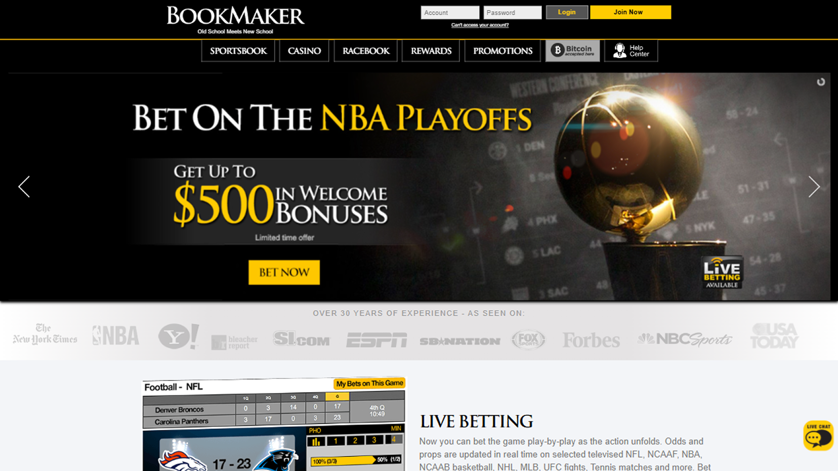 BookMaker Home desktop