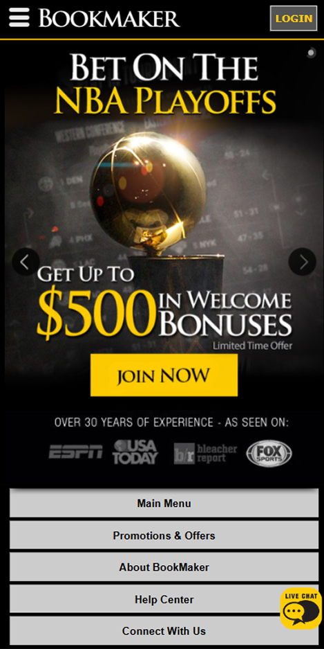 BookMaker Home mobile