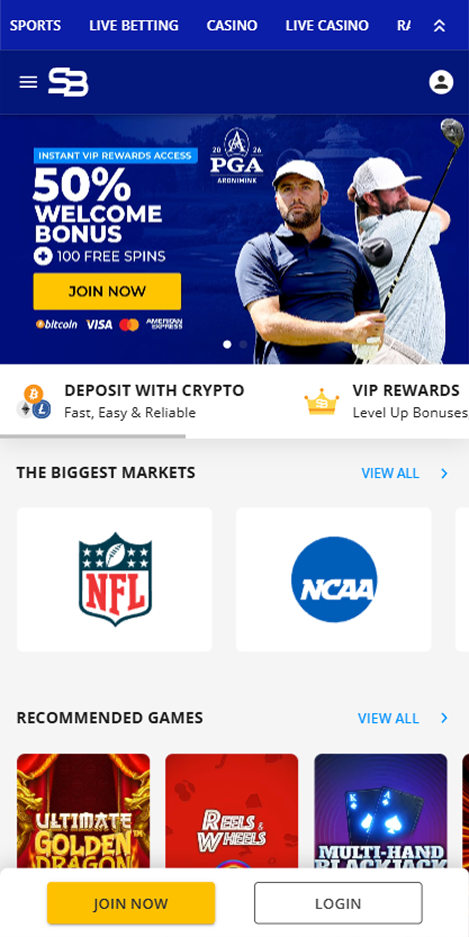 SportsBetting Home mobile